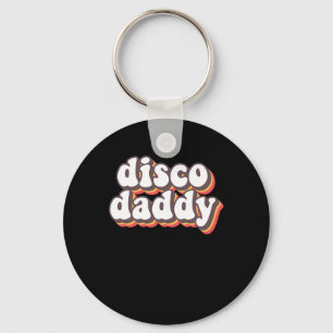 Disco Daddy Groovy Retro Hippie 70s Disco Outfits  Keychain