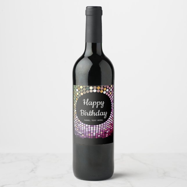 disco, dance, 70s, vintage, wine Label Set (Front)