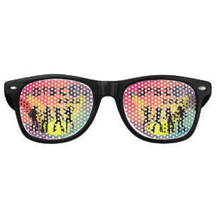 Disco dance floor retro multicolor celebration  retro sunglasses