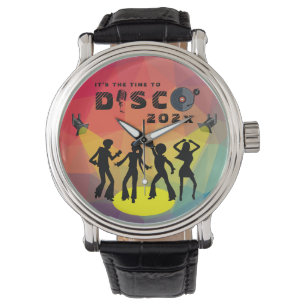 Disco dance floor retro multicolor celebration watch