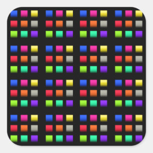 Disco Dance Floor Square Sticker