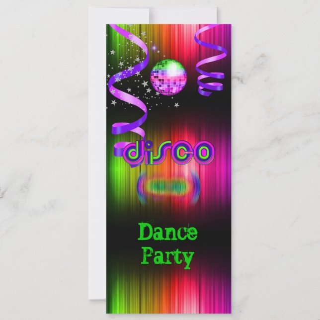 Disco Dance Party Mirror Ball Invitation (Front)