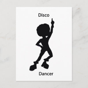 Disco dancer postcard