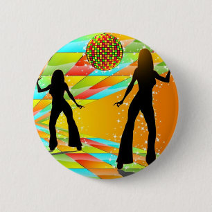 Disco Dancing 2 Inch Round Button