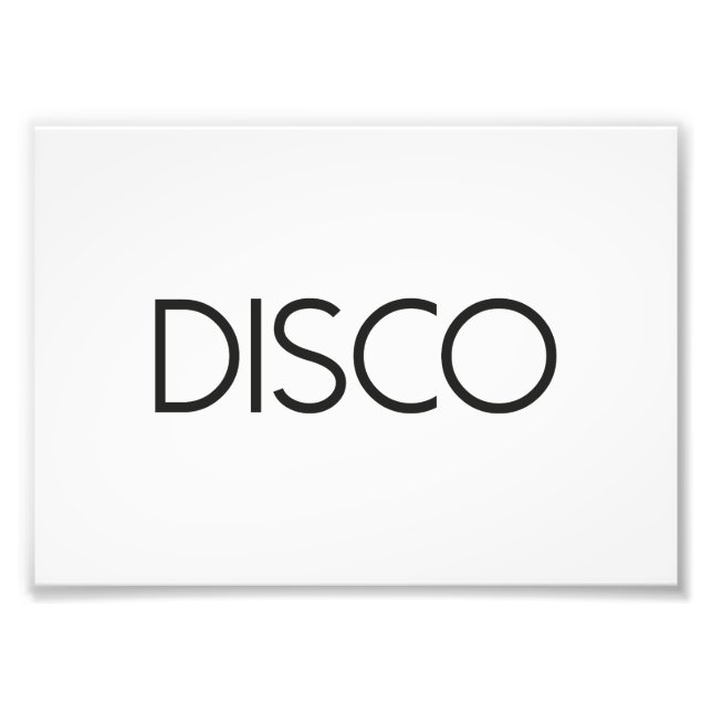 DISCO Dancing Photo Print (Front)