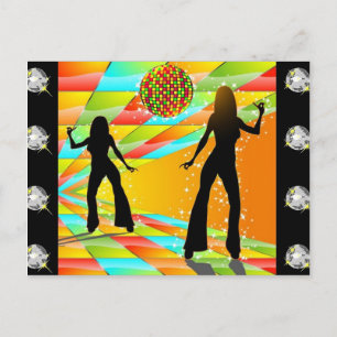 Disco Dancing Postcard