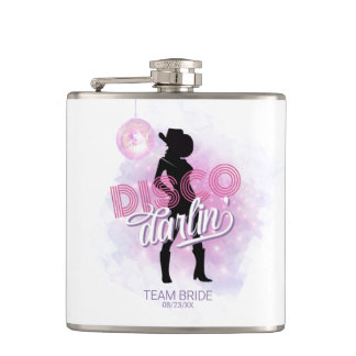 Disco Darlin' Bachelorette Team Bride ID928  Hip Flask