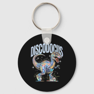 Disco Dinosaur Diplodocus 70s Dino Dancing Funny D Keychain