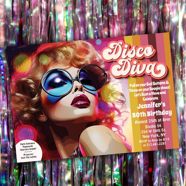Disco Diva 70s Disco Invitation (Creator Uploaded)