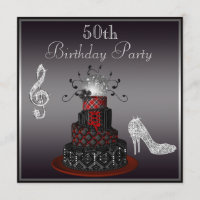 Disco Diva Cake, Silver Heels 50th Birthday