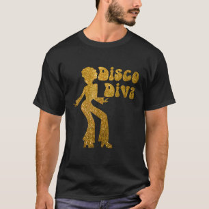 Disco Diva Retro 70 s Seventies Retro Disco Ball T-Shirt