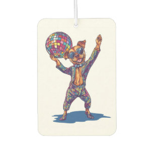 Disco Dog Delight � Funny 70s Party Pup Air Freshener