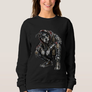 Disco Dog Sweatshirt – Mosaic Puppy Streetwear Art