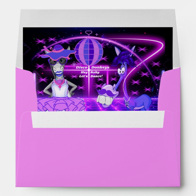 Disco Donkeys Let's Dance Matching Envelopes (Back (Bottom))