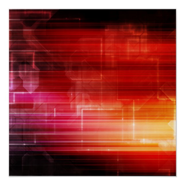 Disco Electronic Music Techno Party Background Art Poster (Front)
