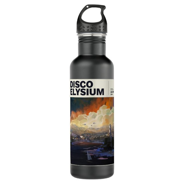 Disco Elysium Essential T Shirt 710 Ml Water Bottle (Front)