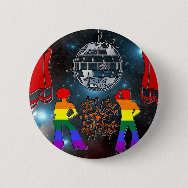Disco Fever 2 Inch Round Button (Front)
