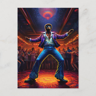 Disco Fever Ostrich Postcard