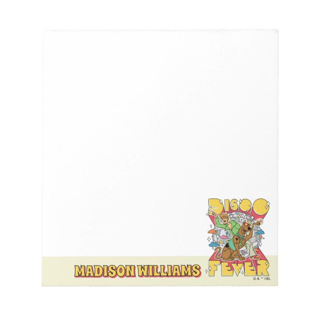 Disco Fever with Scooby and Shaggy Notepad (Front)