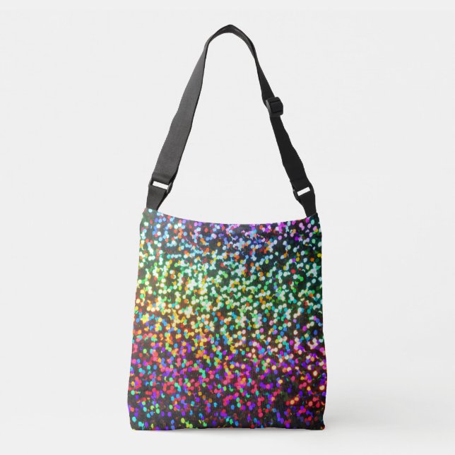 Disco Glitter Rave pattern  Crossbody Bag (Front)