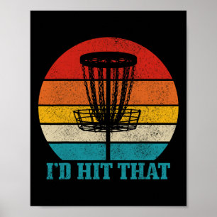 Disco Golf I'd Hit That Funny Vintage Disc Golfing Poster