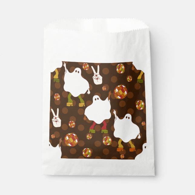 disco halloween african ghost brown favour bag (Front)