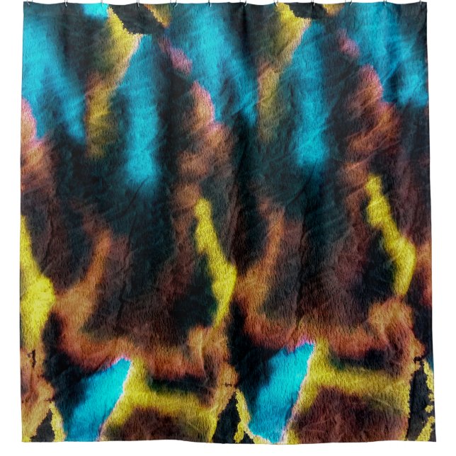 Disco Ikat Pattern. Coloured Dirty Art Background. (Front)