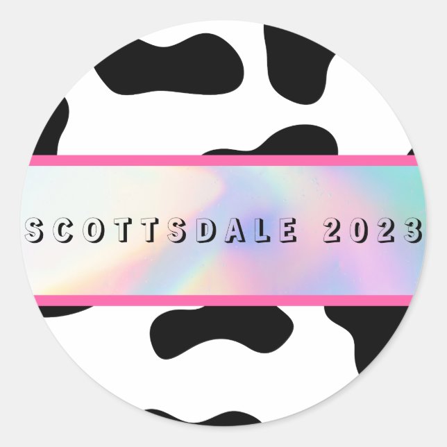 "Disco in the Desert" Bach Party Stickers (Front)