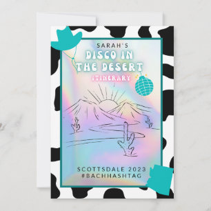 "Disco in the Desert" Scottsdale Bach Itinerary Invitation