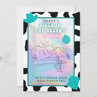 "Disco in the Desert" Scottsdale Bach Itinerary Invitation