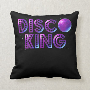 Disco King Dancing 70s 80s 90s Music Love Throw Pillow