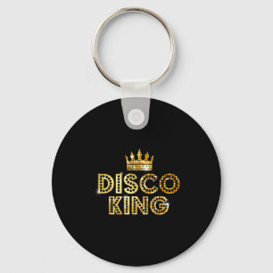 Disco King Funky Vintage 70s 80s For Dance Parties Keychain