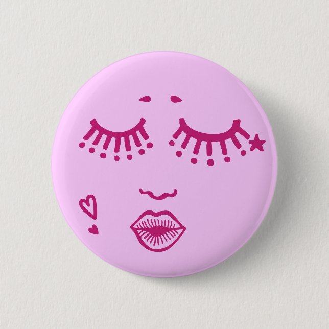 Disco Kiss Button (Front)