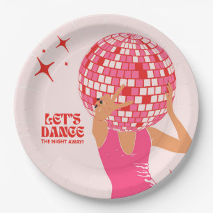 Disco Let's Dance The Night Away Paper Plate