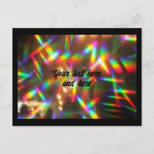 disco lights hologram flare crystal prism  postcard