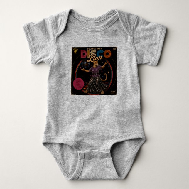 Disco Lioness Baby Bodysuit (Front)