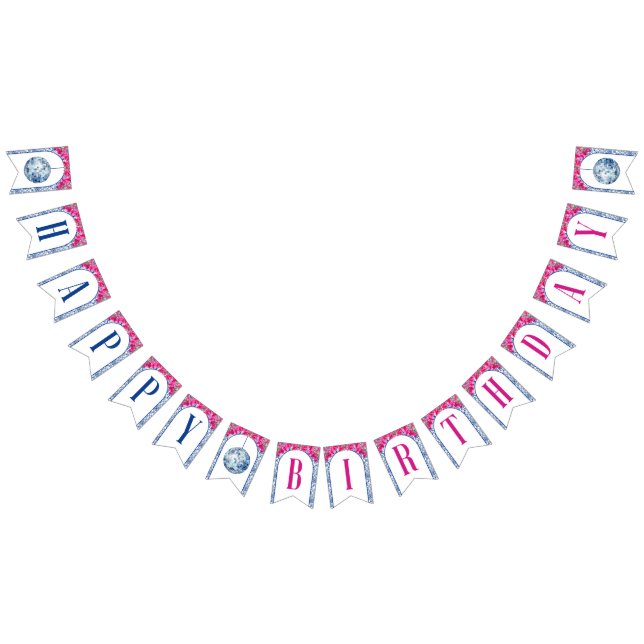 Disco Mediterrane Mamma Happy Birthday Bunting Flags (All)