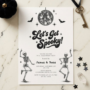 Disco Modern Spooky Halloween Party Invitation