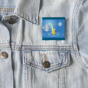 Disco Music  2 Inch Square Button
