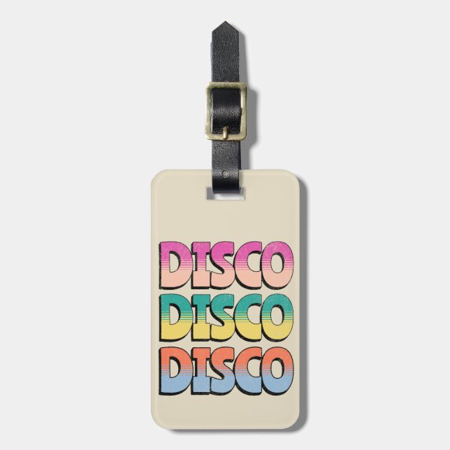 Disco Music Luggage Tag (Front Vertical)