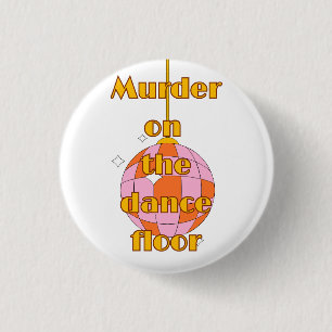 Disco on the dance floor 1 inch round button