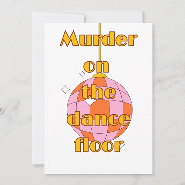 Disco on the dance floor  invitation (Front)