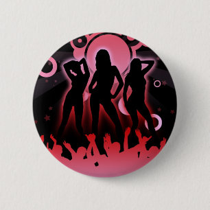 DISCO PARTY 2 INCH ROUND BUTTON