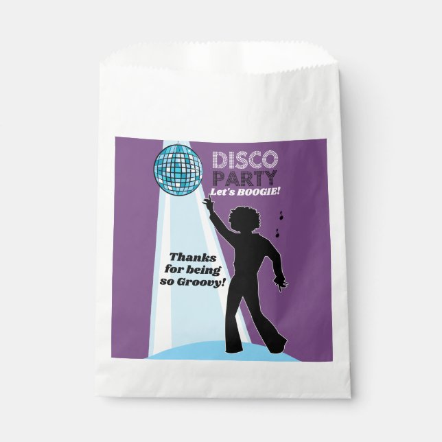 Disco Party 70's Dance Custom Favour Bags (Front)