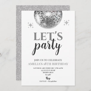 Disco Party birthday Invitation