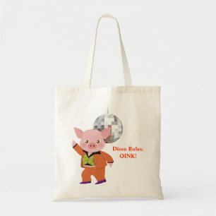 Disco pig tote bag