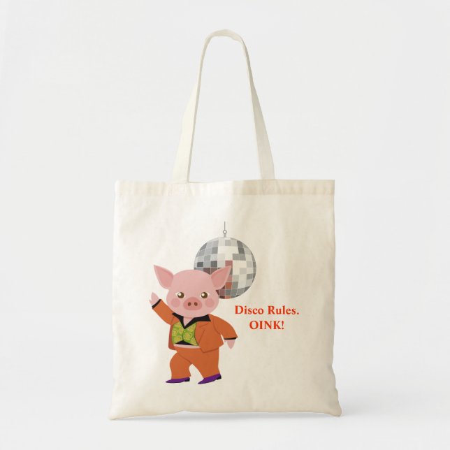Disco pig tote bag (Front)