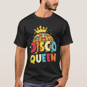 Disco Queen 1970s Retro Party 70s Matching Hallowe T-Shirt
