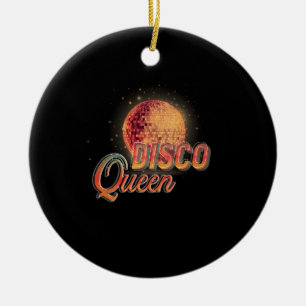 Disco Queen 70's Disco Themed Vintage Seventies Ceramic Ornament