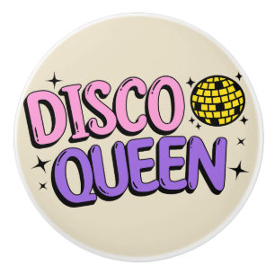 Disco queen ceramic knob